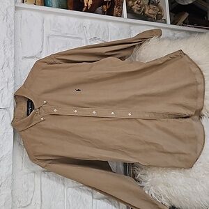 Ralph Lauren corduroy taupe Button down